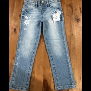 Floral Print Girl Jeans